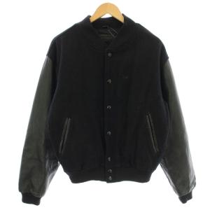 スタジャン スタジアムジャンパー ブルゾン ジャケット L相当 黒 ブラック /G