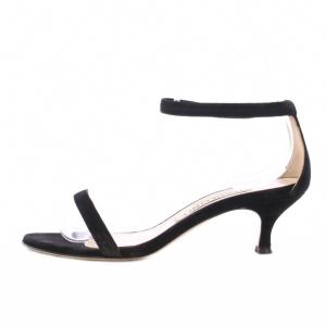 Nebuloni ANKLE STRAP SANDALS アンクルゴムストラップサンダル ラウンドトゥ ローヒール スエード