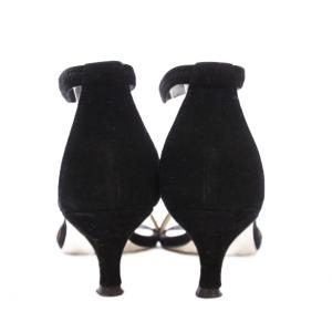 Nebuloni ANKLE STRAP SANDALS アンクルゴムストラップサンダル ラウンドトゥ ローヒール スエード