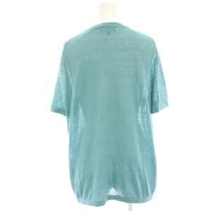 Theory SAG HARBOR KNIT TEE ニット カットソー 麻 リネン 薄手 半袖 S 水色 ライトブルー