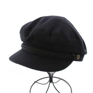 キャスケット 帽子 ワンカラー M 黒 ブラック /BB