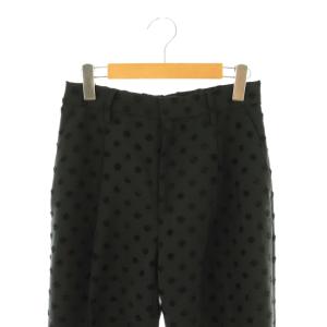 IENA 22AW シャドードットジャガードパンツ テーパードパンツ 36 ブラック /DF