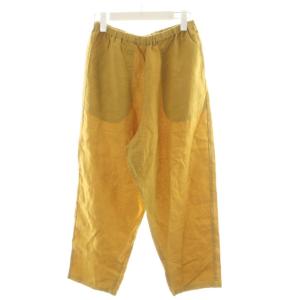 イージーパンツ 麻 リネン 36 黄 イエロー 21S-SL-003 /AN22 JS