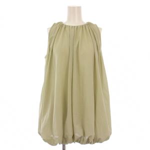 24SS シアーバルーントップス シャツ ブラウス プルオーバー シースルー ノースリーブ クルーネック