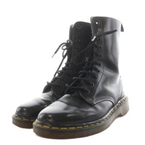 Dr.Martens 10ホール ショートブーツ レースアップ レザー 24.0cm 黒 ブラック /AN7