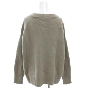 IENA AQUA Vネックプルオーバー ニット セーター 長袖 Vネック カシミヤ混 グレー 20080900713030