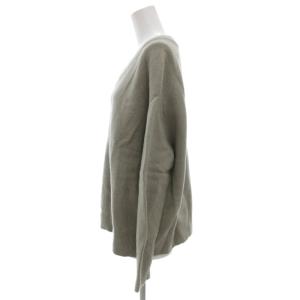 IENA AQUA Vネックプルオーバー ニット セーター 長袖 Vネック カシミヤ混 グレー 20080900713030