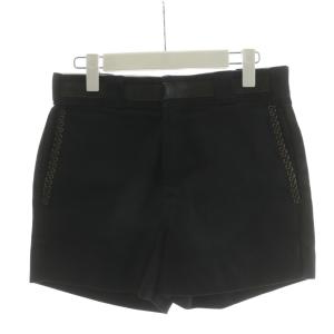 トーガ プルラ TOGA PULLA ショートパンツ ハーフパンツ ジッパーフライ レザー 30 黒 ブラック