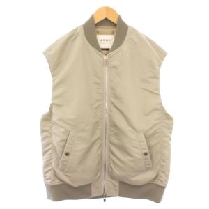 THE U-2 中綿ベスト ナイロン ショート丈 ジップアップ 1 カーキ /BB