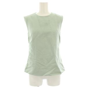 MILA OWEN MILAOWEN バックデザインリネンセットアップ カットソー ノースリーブ クロップドパンツ 麻 1 薄緑 ライトグリーン