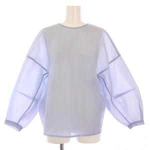 24SS ダブルラッセルダンボールプルオーバー カットソー シアー シースルー 長袖 クルーネック 無地