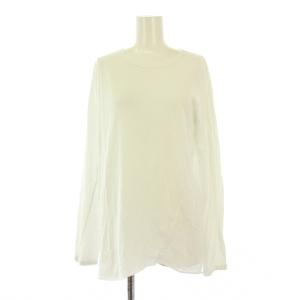 spring-like Tシャツ カットソー ロンT 長袖 クルーネック 無地 ストレッチ F 白 ホワイト