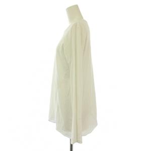 Deuxieme Classe spring-like Tシャツ カットソー ロンT 長袖 クルーネック 無地 ストレッチ F 白 ホワイト