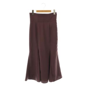 スカート ロング フレア ハイウエスト 0 パープルブラウン /CX OS
