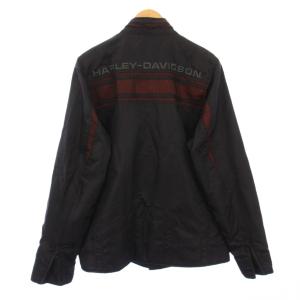 【激レア】ハーレーダビットソン ナイロンジャケット ブラック 黒 星条旗 ロゴ HARLEY DAVIDSON ハーレーダビッドソン-ナイロンジャケット スタンド