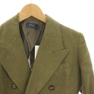 POLO RALPH LAUREN テーラードジャケット ダブル 麻 リネン 0 カーキ WMPOOTWN5V20099 /HN