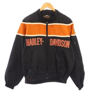 ナイロンジャケット スタンドカラー アウター ジップアップ ショート丈 ロゴ L 黒 ブラック /BB