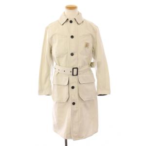 ステンカラーコート アウター ロング丈 ベルト ワンカラー XS ライトベージュ タグ付き /BB