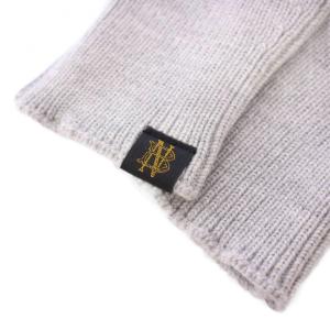 BATONER 手袋 フィンガーレス ミトン ニット ワンカラー グレー /BB