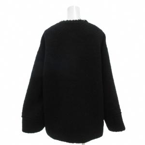 Loungedress GALLARDAGALANTE 21AW ノーカラーツイードジャケット 金ボタン F 黒 ブラック LDZ1012407A0001 /GV