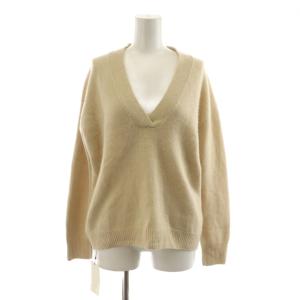 タグ付き Vネックニット セーター 長袖 ウール S ベージュ 22-02-74-02209 /RR