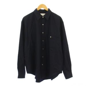 WOOL DADDY SHIRT ウールダディシャツ ブラウス 長袖 レギュラーカラー ワンカラー F