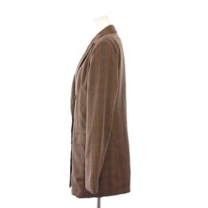 eimy istoire クラシックチェックマニッシュジャケット コンパクトベスト テーラード ダブル 総裏地 Vネック シングル