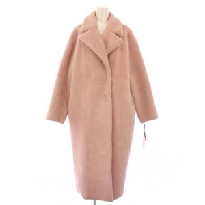 ショートファービッグボリュームコート チェスター アウター ロング丈 フェイクファー F ピンク 1121500303-0