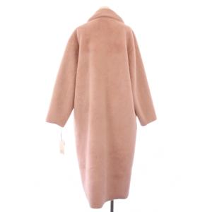eimy istoire ショートファービッグボリュームコート チェスター アウター ロング丈 フェイクファー F ピンク 1121500303-0