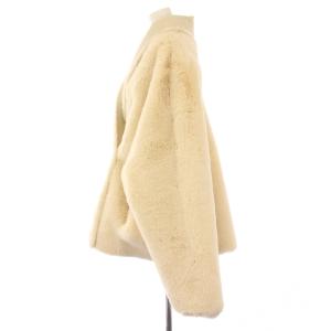 eimy istoire リバーシブルフェイクムートンコート アウター ショート丈 スエード ワンカラー F アイボリー 1120500310-0