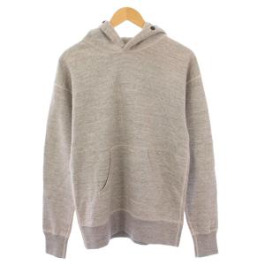 プルオーバーパーカー スウェット 長袖 ストレッチ ロゴ 裏起毛 38 グレー /BB