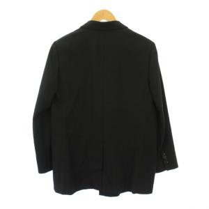 Nave ウールポリエステルツイルジャケット テーラード アウター ダブル 背抜き 1 黒 ブラック JKNVSM0451