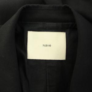 Nave ウールポリエステルツイルジャケット テーラード アウター ダブル 背抜き 1 黒 ブラック JKNVSM0451