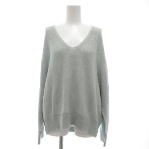 20SS 美品 カシミヤコットンニット Vネックプルオーバー S グリーン系 /UO