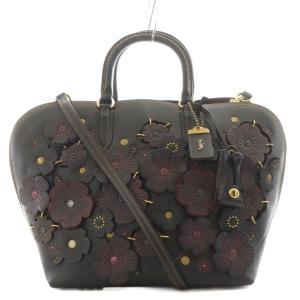 ダコタ サッチェル グラブタン レザー ウィズ リンクド ティーローズ ハンドバッグ