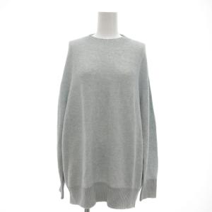 美品 カシミヤコットン ビルドネックプルオーバー S グリーン系 /UO