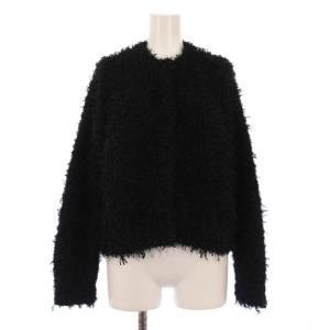 24AW ペーパーフェザーモールカーディガン 38 ブラック