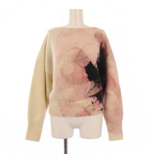 ニット プルオーバー M アイボリー ピンク