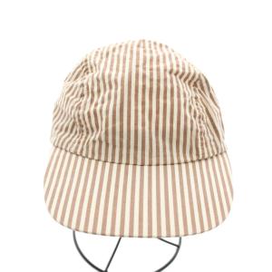 PHEENY ストライプダンプキャップ STRIPE DUMP CAP 野球帽 ドローコード 茶 ブラウン 白 ホワイト