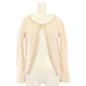 カーディガン アンゴラ ビーズ 長袖 M ピンク FBF80-776 /TK