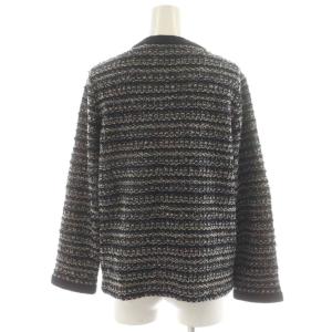 Leilian ノーカラージャケット ツイード 11 黒 ブラック AM0204052 /AN16