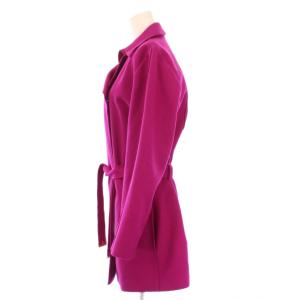 FENDI トレンチコート アウター ミドル丈 ウール ベルト Fロゴ I44 紫 パープル /BB