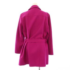 FENDI トレンチコート アウター ミドル丈 ウール ベルト Fロゴ I44 紫 パープル /BB