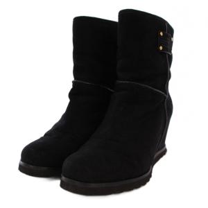 MARC by MARC JACOBS ショートブーツ ウェッジソール スエード 38 黒 /BM