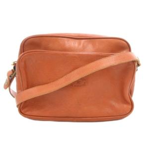 ショルダーバッグ 斜め掛け クロスボディ ロゴ レザー 茶色 ブラウン /GV