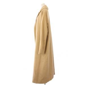 Max Mara 白タグ チェスターコート アウター ロング丈 前開きトッパー ウール ワンカラー 40 ベージュ /BB