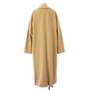 Max Mara 白タグ チェスターコート アウター ロング丈 前開きトッパー ウール ワンカラー 40 ベージュ /BB