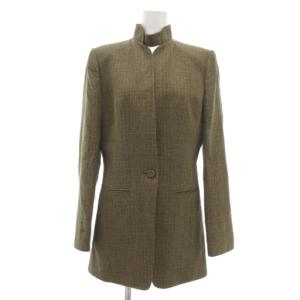 ジャケット シルク混 40 茶 ブラウン 美品 /UO