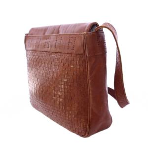 FENDI ショルダーバッグ レザー ワンカラー 茶 ブラウン /BB OH