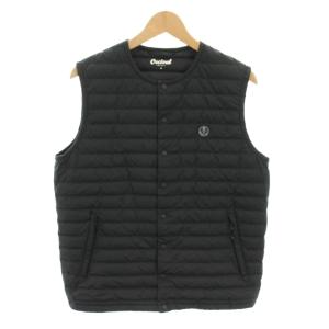 インナーダウンベスト アウター ロゴワッペン 4 黒 ブラック RC-8095DPT /YT